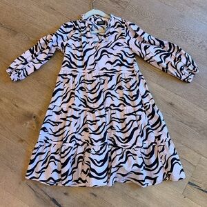 Scotch & Soda Pink and Black Zebra Print dress